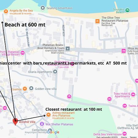 Winehill Villa Platanias  Bagian luar foto